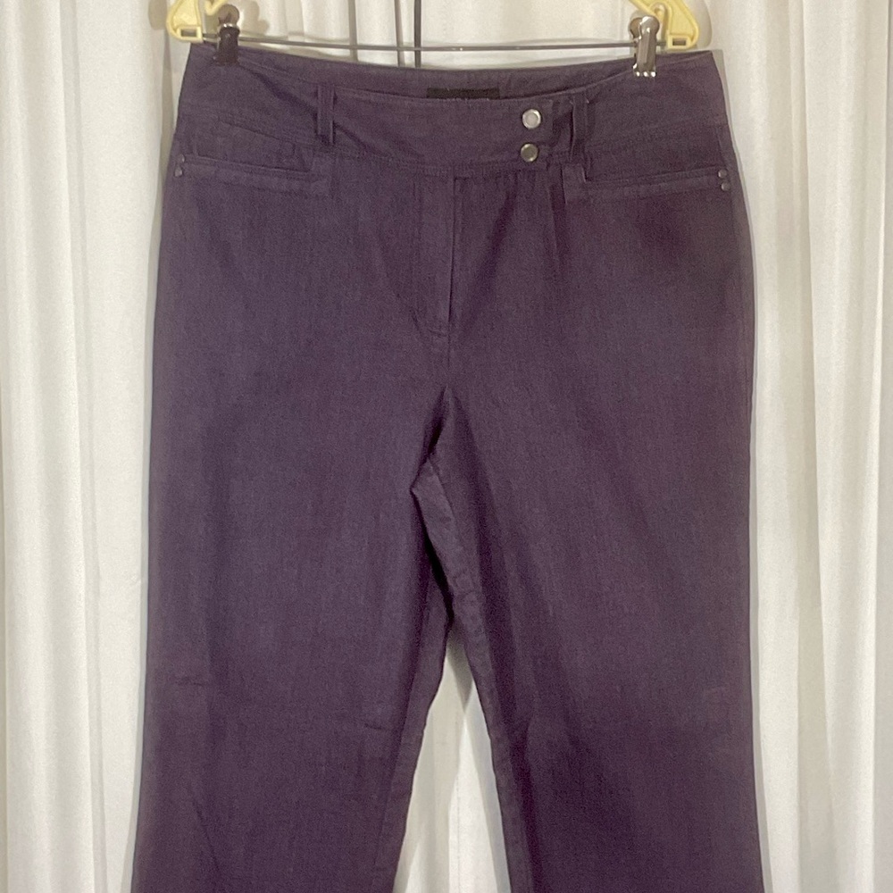 Larry Levine Eggplant Wide leg Jeans